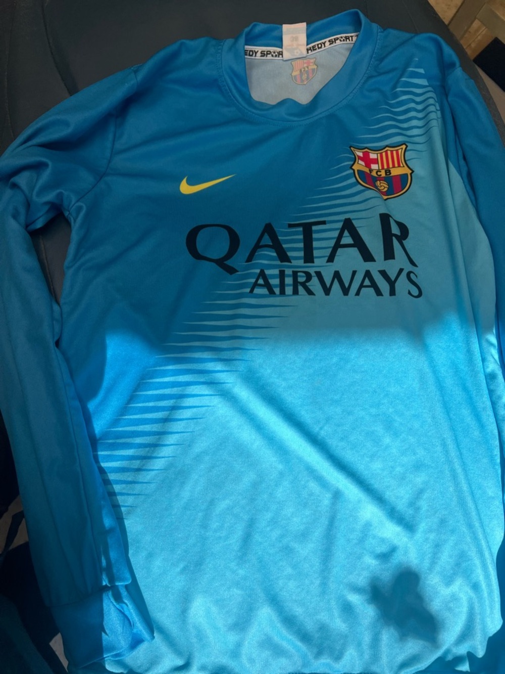 Nike Teal/Blue Short Sleeve Soccer Jersey with Club Crest